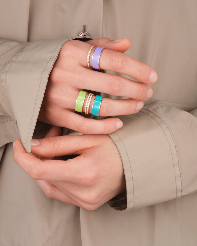Bague Berbere Chromatic édition Monaco laque Turquoise